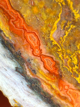 Load image into Gallery viewer, Pink Yellow Red Moroccan Agate | High Atlas Mountains •UNPOLISHED LAPIDARY SLAB