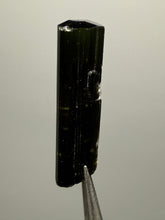 Load image into Gallery viewer, Dark Green Cap Stak Nala Tourmaline with Cleavelandite Flower – Haramosh Mountains, Pakistan | Thumbnail Specimen