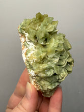 Load image into Gallery viewer, High-Grade Green Heulandite on Peach Stilbite Crystal Cluster | Deccan Traps, Maharashtra, India | Collector Mineral Specimen