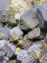 Load image into Gallery viewer, Moroccan Galena with Druzy Pyrite on Quartz | Collector Display Specimen