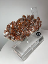 Load image into Gallery viewer, Red Phantom Pagoda Tower Calcite from Hubei Province, China • High Grade High Shine • Stand Included • Mineral Collector’s Showpiece