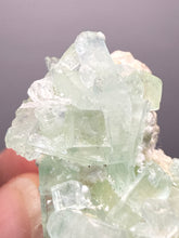 Load image into Gallery viewer, Luminous Mint Apophyllite with Glittering Druzy Sugar Quartz – India