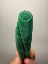 Load image into Gallery viewer, 3.5” Druzy Malachite Stalactite — Botryoidal “Cave” Formation | DR Congo | Collector Mineral Specimen