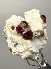 Load image into Gallery viewer, High-Grade Naturally Faceted Red Spessartine Garnet on Matrix — Skardu, Pakistan