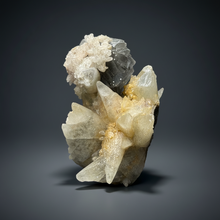 Load image into Gallery viewer, Isometric Fluorite & Scalenohedral Calcite Specimen | Pakistan Mineral Collector Display Piece