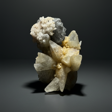 Load image into Gallery viewer, Isometric Fluorite & Scalenohedral Calcite Specimen | Pakistan Mineral Collector Display Piece