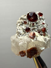 Load image into Gallery viewer, High-Grade Naturally Faceted Red Spessartine Garnet on Matrix — Skardu, Pakistan