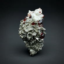 Load image into Gallery viewer, High-Grade Naturally Faceted Red Spessartine Garnet on Matrix — Skardu, Pakistan