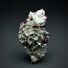 Load image into Gallery viewer, High-Grade Naturally Faceted Red Spessartine Garnet on Matrix — Skardu, Pakistan
