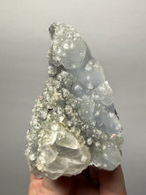 Load image into Gallery viewer, Druzy Chalcedony Stalactite with Druzy Clear Apophyllite & Optical Calcite | Maharashtra, India