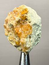 Load image into Gallery viewer, Hessonite Garnet Cluster on Matrix – Natural Collector Specimen from Pakistan | High-Grade Orange-Red Garnet Crystals