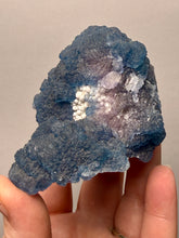 Load image into Gallery viewer, Superb Purple Phantom “Blueberry” Fluorite on Candle Quartz | Huanggang Liang, Inner Mongolia, China