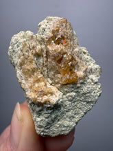 Load image into Gallery viewer, Hessonite Garnet Cluster on Matrix – Natural Collector Specimen from Pakistan | High-Grade Orange-Red Garnet Crystals
