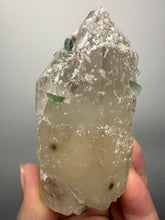 Load image into Gallery viewer, Blue Indicolite & Mint Green Tourmaline on Quartz – Pegmatite Mineral Specimen from Pakistan