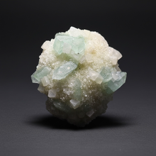 Load image into Gallery viewer, Luminous Mint Apophyllite with Glittering Druzy Sugar Quartz – India