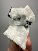 Load image into Gallery viewer, Dark Green Cap Stak Nala Tourmaline on Cleavelandite Matrix – Haramosh Mountains, Pakistan