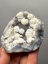 Load image into Gallery viewer, Mordenite with Optical Calcite on Druzy Chalcedony | Mineral Cabinet Specimen | Deccan Traps, India