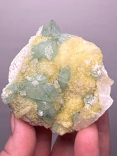 Load image into Gallery viewer, Luminous Mint Apophyllite with Glittering Druzy Sugar Quartz – India