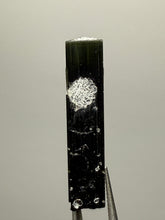 Load image into Gallery viewer, Dark Green Cap Stak Nala Tourmaline with Cleavelandite Flower – Haramosh Mountains, Pakistan | Thumbnail Specimen