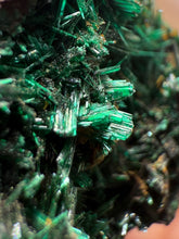Load image into Gallery viewer, Brochantite Collector Mineral Specimen – Vivid Green Copper Crystals from Morocco