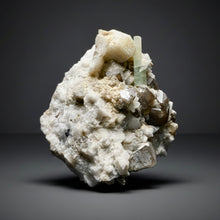 Load image into Gallery viewer, Aquamarine with Smoky Quartz on Albite Mineral Specimen | Nagar Valley, Gilgit-Baltistan, Pakistan
