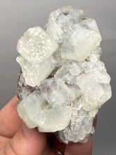 Load image into Gallery viewer, Lustrous Apophyllite over Red Heulandite (Zeolite Pocket) — Deccan Traps, Maharashtra, India