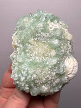 Load image into Gallery viewer, Luminous Mint Apophyllite with Glittering Druzy Sugar Quartz – India