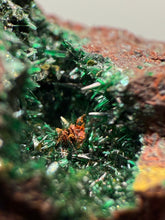 Load image into Gallery viewer, Brochantite Collector Mineral Specimen – Vivid Green Copper Crystals from Morocco