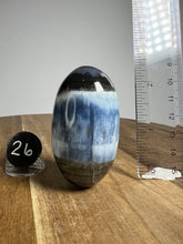 Load image into Gallery viewer, Lingam - Blue Opal with Chalcedony from India