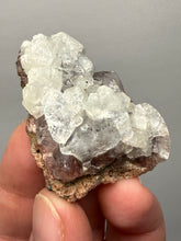 Load image into Gallery viewer, Lustrous Apophyllite over Red Heulandite (Zeolite Pocket) — Deccan Traps, Maharashtra, India