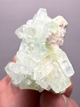 Load image into Gallery viewer, Luminous Mint Apophyllite with Glittering Druzy Sugar Quartz – India