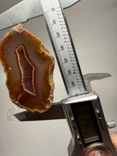 Load image into Gallery viewer, Indonesian Sumatra Agate Pair – Vibrant Banded Chalcedony with Rich Color Zoning & Red Druzy Botryoidal Quartz| Ethical Lapidary & Collector Display Specimens