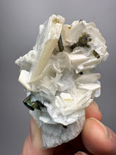Load image into Gallery viewer, Dark Green Cap Stak Nala Tourmaline on Cleavelandite Matrix – Haramosh Mountains, Pakistan