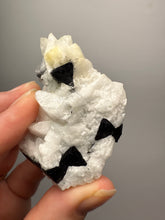 Load image into Gallery viewer, Dark Green Cap Stak Nala Tourmaline with Cleavelandite Matrix – Haramosh Mountains, Pakistan