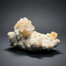 Load image into Gallery viewer, Peach Druzy Heulandite on Matrix – India | Rare Peach Crystal Mineral Specimen for Collectors & Display