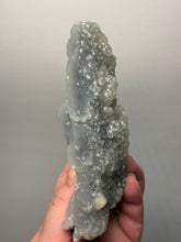 Load image into Gallery viewer, Druzy Chalcedony Stalactite with Druzy Clear Apophyllite | Maharashtra, India