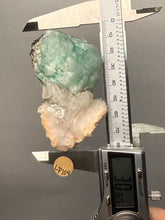 Load image into Gallery viewer, High-Grade Gemmy Green Apophyllite on White Stilbite | Deccan Traps, Maharashtra, India