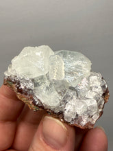 Load image into Gallery viewer, Lustrous Apophyllite over Red Heulandite (Zeolite Pocket) — Deccan Traps, Maharashtra, India