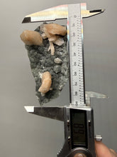 Load image into Gallery viewer, Pink Stilbite Druzy on Botryoidal Black Chalcedony | India | High-Grade Mineral Collector Specimen