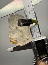 Load image into Gallery viewer, Dark Green Cap Stak Nala Tourmaline w Cleavelandite and Quartz Matrix – Haramosh Mountains, Pakistan