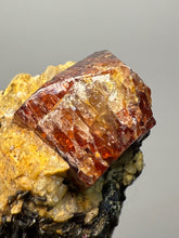 Load image into Gallery viewer, Naturally Faceted Zircon Crystal on Pegmatite–Biotite Matrix • Pakistan Mineral Specimen