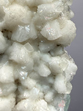 Load image into Gallery viewer, High-Grade Gemmy Green Apophyllite on White Stilbite | Deccan Traps, Maharashtra, India