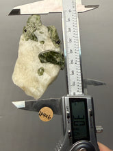 Load image into Gallery viewer, Electric Green Diopside on Quartz – Collector Mineral Specimen (Gilgit-Baltistan) Pakistan
