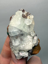 Load image into Gallery viewer, Lustrous Apophyllite over Red Heulandite (Zeolite Pocket) — Deccan Traps, Maharashtra, India