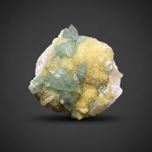 Load image into Gallery viewer, Luminous Mint Apophyllite with Glittering Druzy Sugar Quartz – India