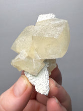 Load image into Gallery viewer, Rare Druzy Golden “Diamond” Calcite on Zeolite Matrix — Maharashtra, India | Collector Cabinet Specimen