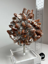 Load image into Gallery viewer, Red Phantom Pagoda Tower Calcite from Hubei Province, China • High Grade High Shine • Stand Included • Mineral Collector’s Showpiece