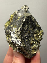 Load image into Gallery viewer, 3” New Find: Huanzala Mine Peru Sphalerite + Chalcopyrite + Apatite + Calcite + Quartz | Collector Display Specimen