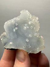 Load image into Gallery viewer, Druzy Chalcedony Stalactite with Druzy Clear Apophyllite | Maharashtra, India
