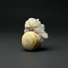 Load image into Gallery viewer, Rare Botryoidal Yellow Fluorite on Quartz Matrix Collector Mineral Specimen – Maharashtra, India